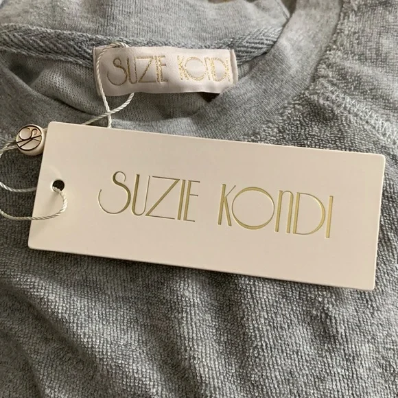 SUZIE KONDI Samos Oversized Sweatshirt Terry Heather Grey NWT - Picture 9 of 10